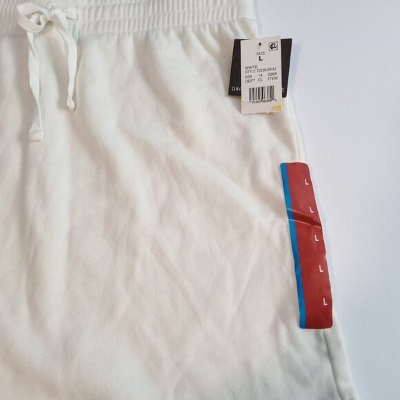 Grayson Threads White Drawstring Skirt Size L Cotton Polyester Blend - Picture 2 of 10